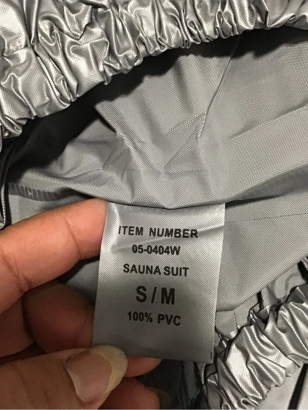 Men's Metallic Silver Sauna Pants Size S-M no pockets